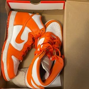 Orange Nike High Top Sneakers